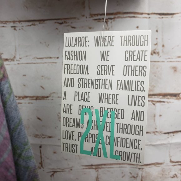 NWT LuLaRoe Size 2XL Heather Gray Pink Floral Nicole Fit & Flare Dress Stretch - Picture 7 of 11